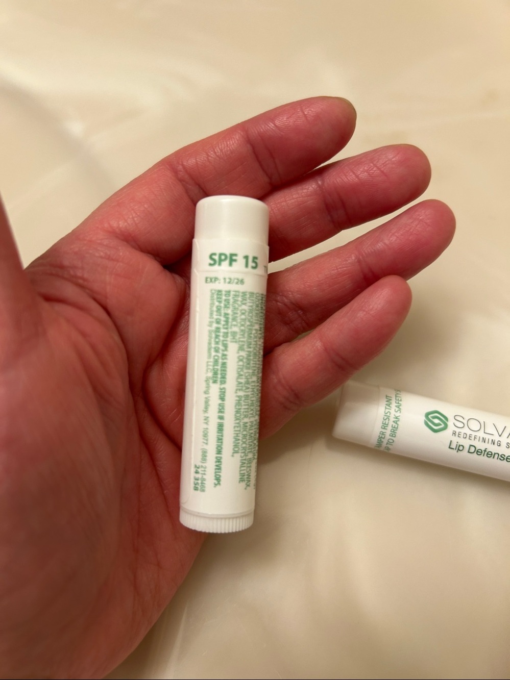 SOLVADERM Lip Defense SPF 15 Lip Balm BUNDLE OF 2 - Picture 3 of 3